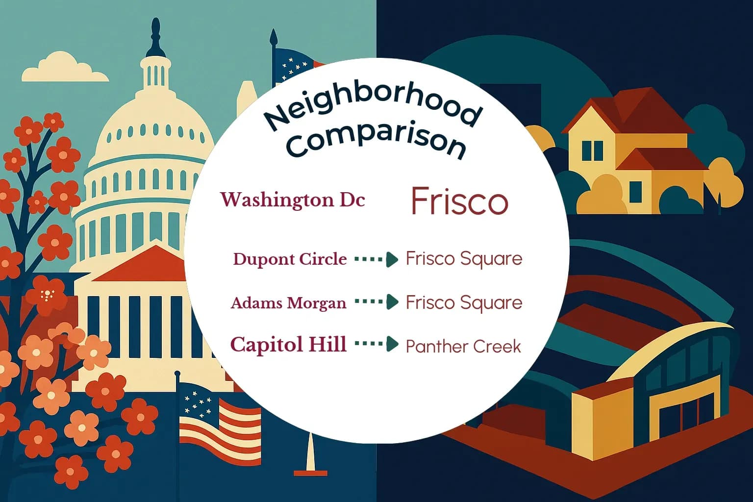 Washington DC vs Frisco Neighborhood Comparison