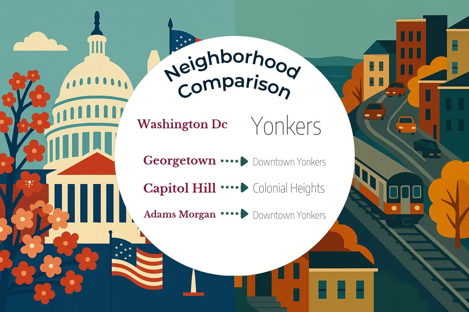 Washington DC vs Yonkers Neighborhood Comparison