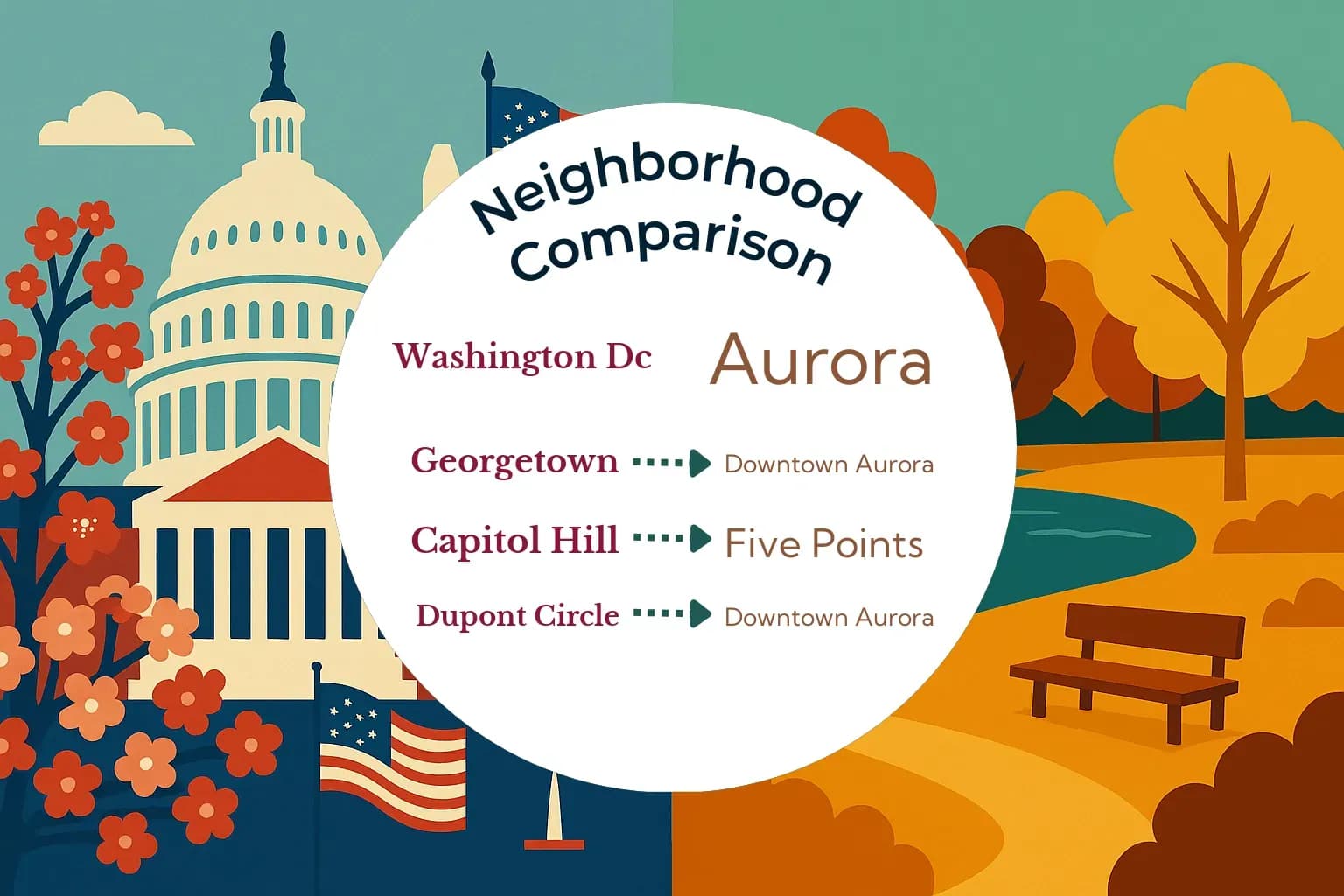 Washington DC vs Aurora Neighborhood Comparison