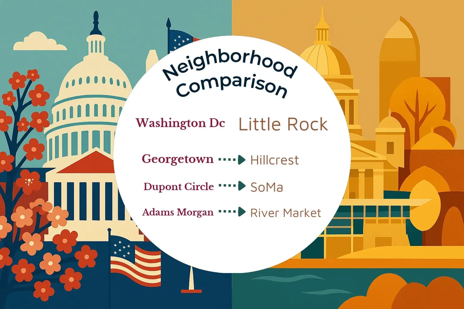 Washington DC vs Little Rock Neighborhood Comparison