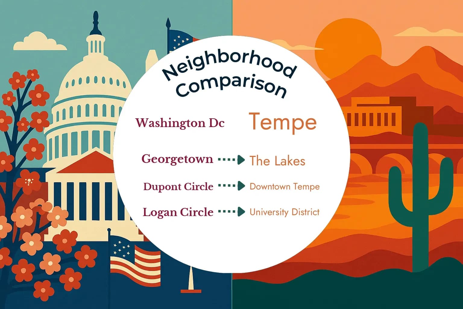 Washington DC vs Tempe Neighborhood Comparison