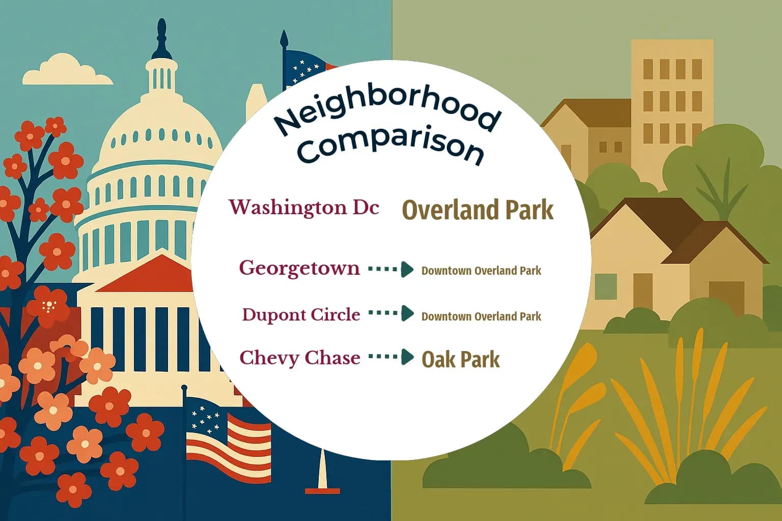 Washington DC vs Overland Park Neighborhood Comparison
