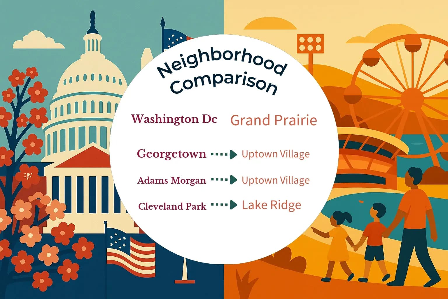 Washington DC vs Grand Prairie Neighborhood Comparison
