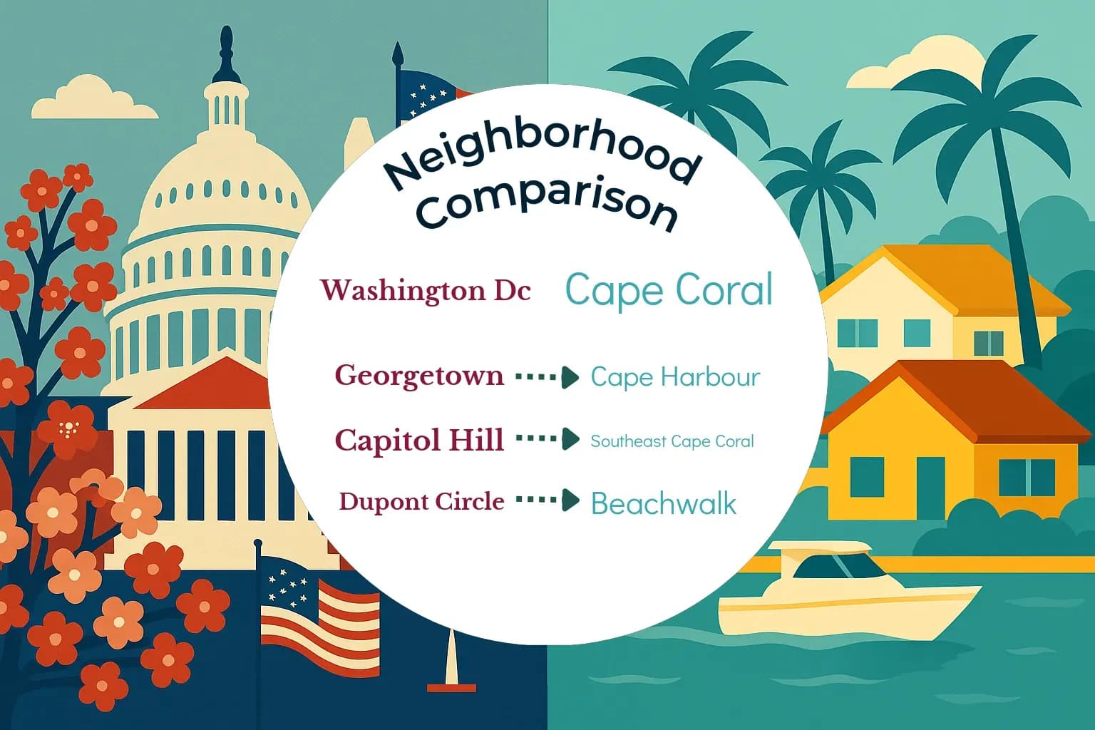 Washington DC vs Cape Coral Neighborhood Comparison
