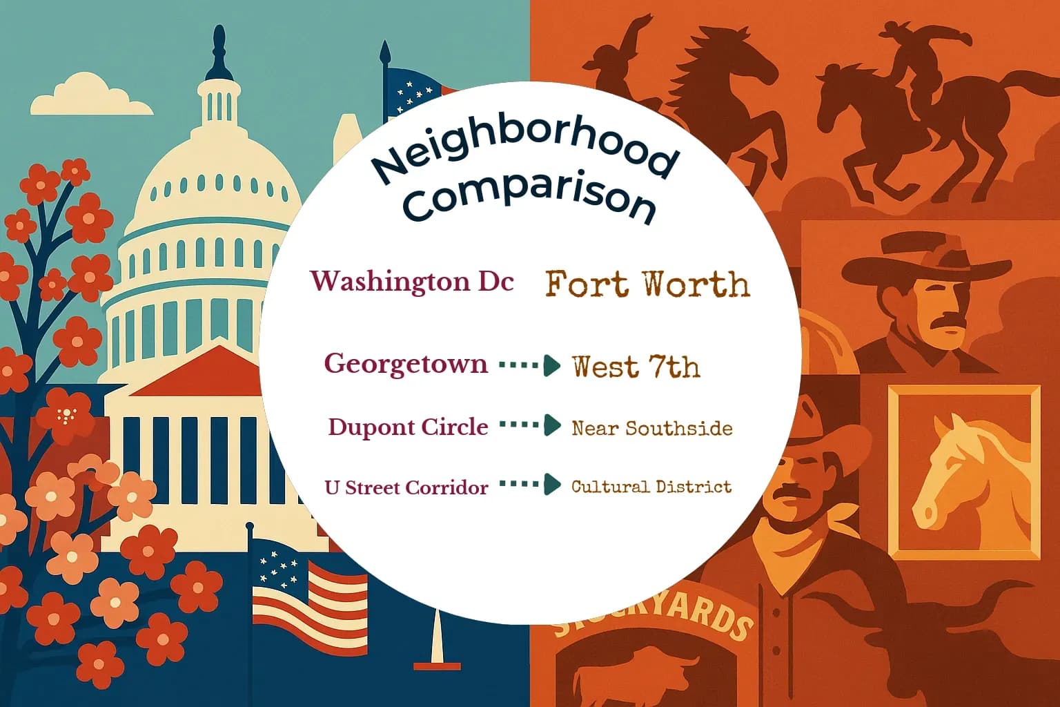 Washington DC vs Fort Worth Neighborhood Comparison