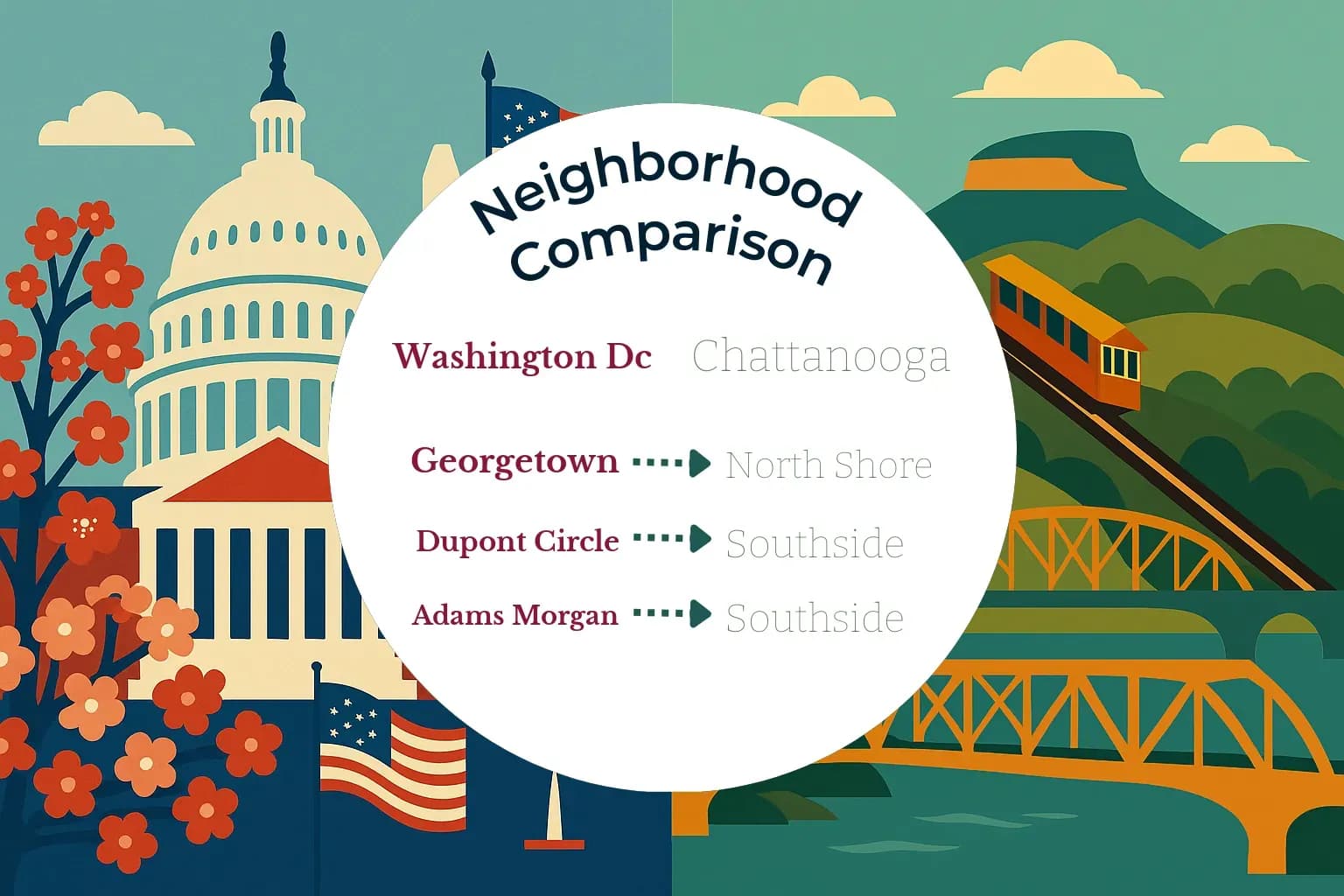 Washington DC vs Chattanooga Neighborhood Comparison