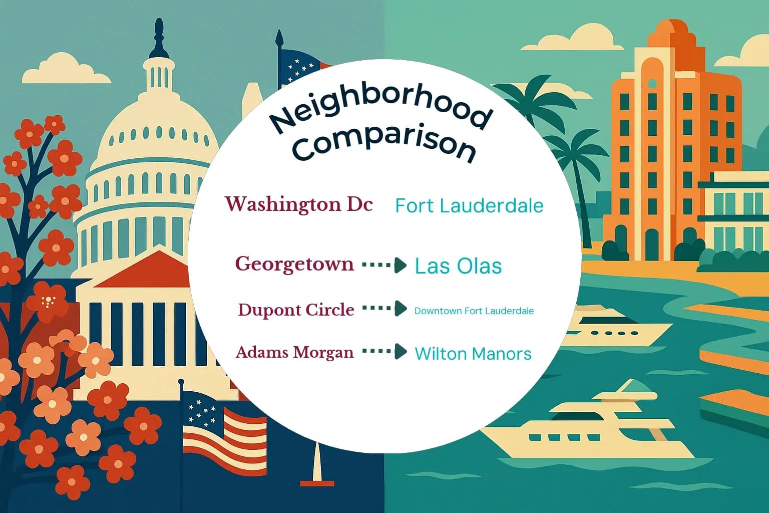 Washington DC vs Fort Lauderdale Neighborhood Comparison