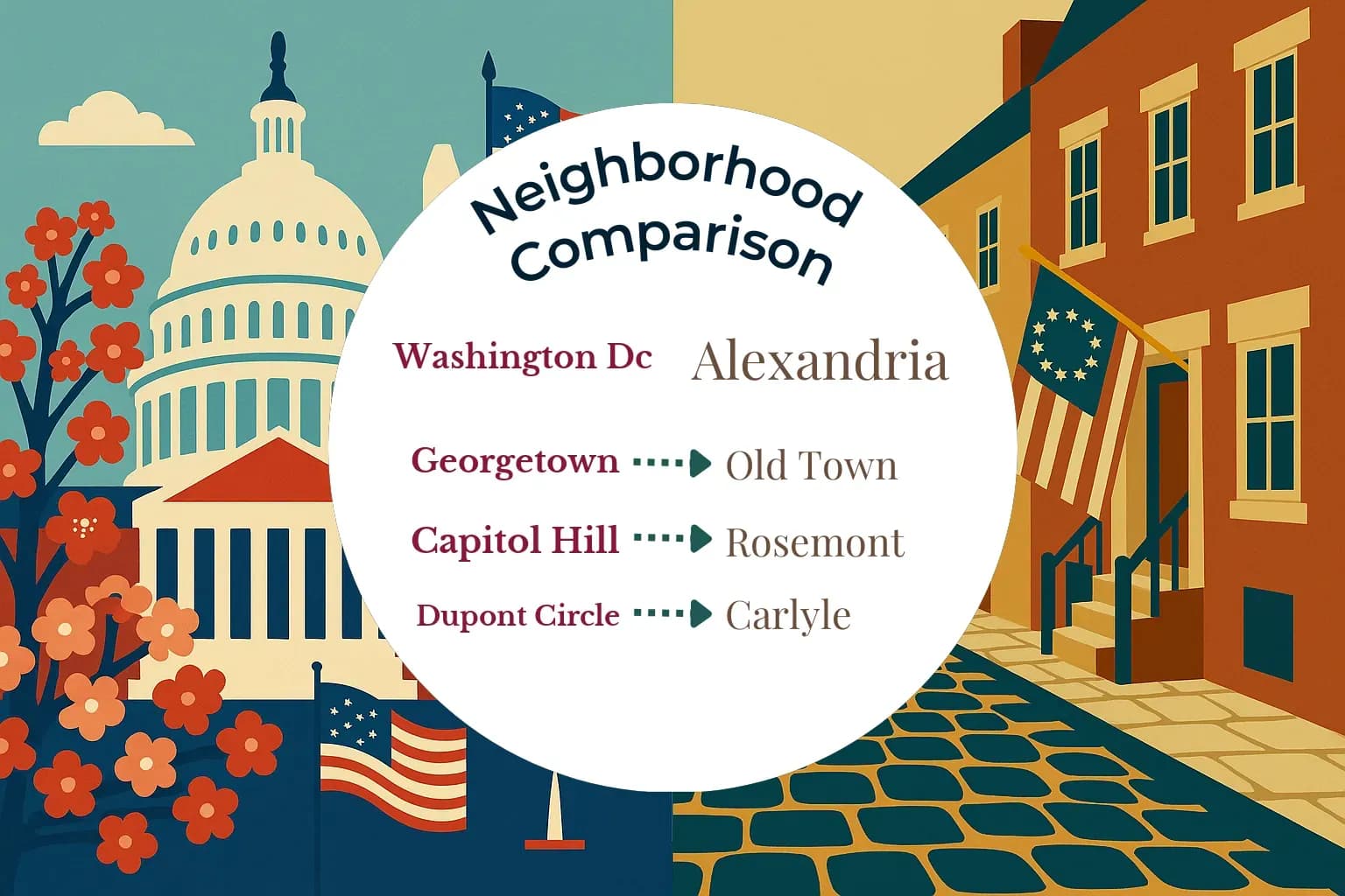 Washington DC vs Alexandria Neighborhood Comparison