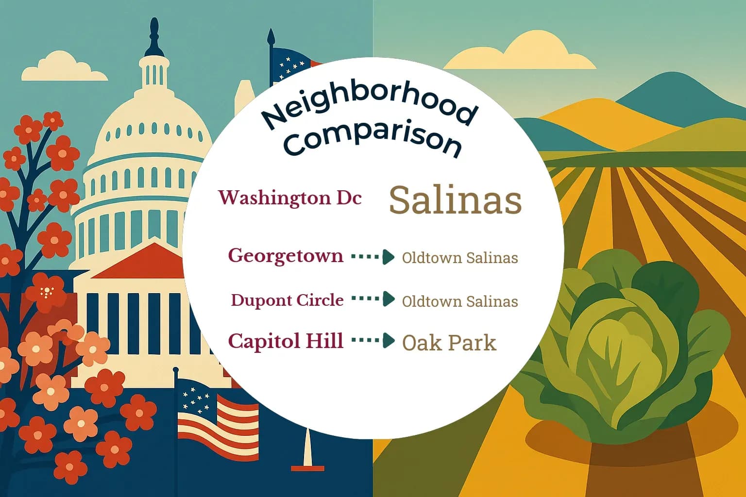 Washington DC vs Salinas Neighborhood Comparison
