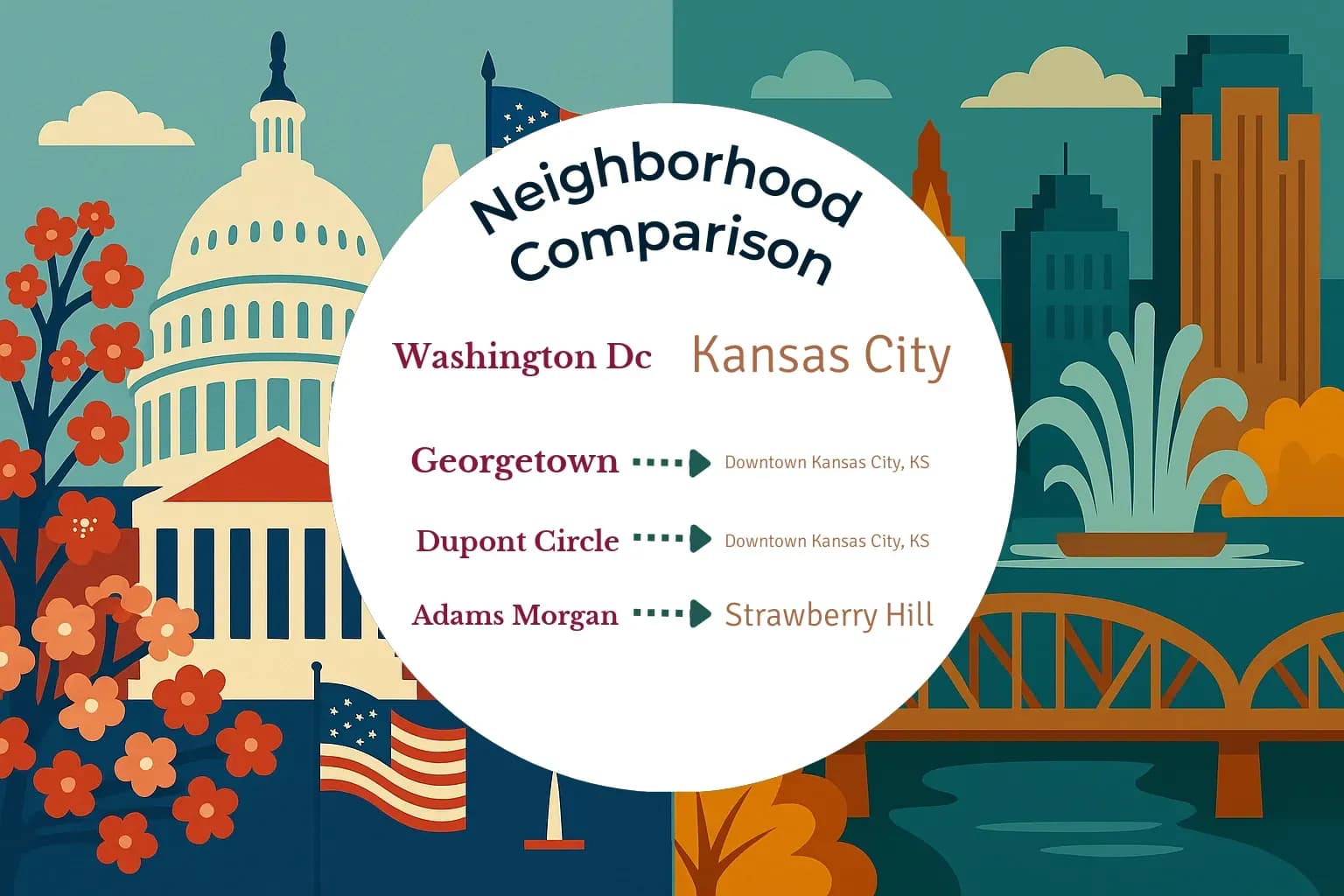 Washington DC vs Kansas City Neighborhood Comparison