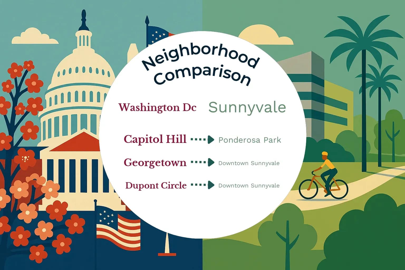 Washington DC vs Sunnyvale Neighborhood Comparison