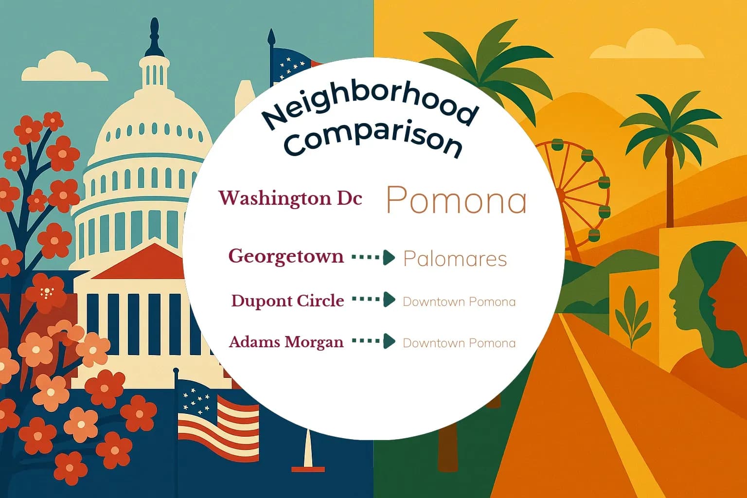 Washington DC vs Pomona Neighborhood Comparison