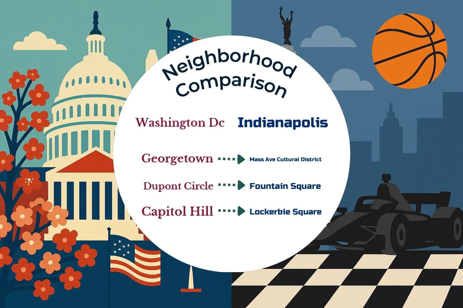 Washington DC vs Indianapolis Neighborhood Comparison