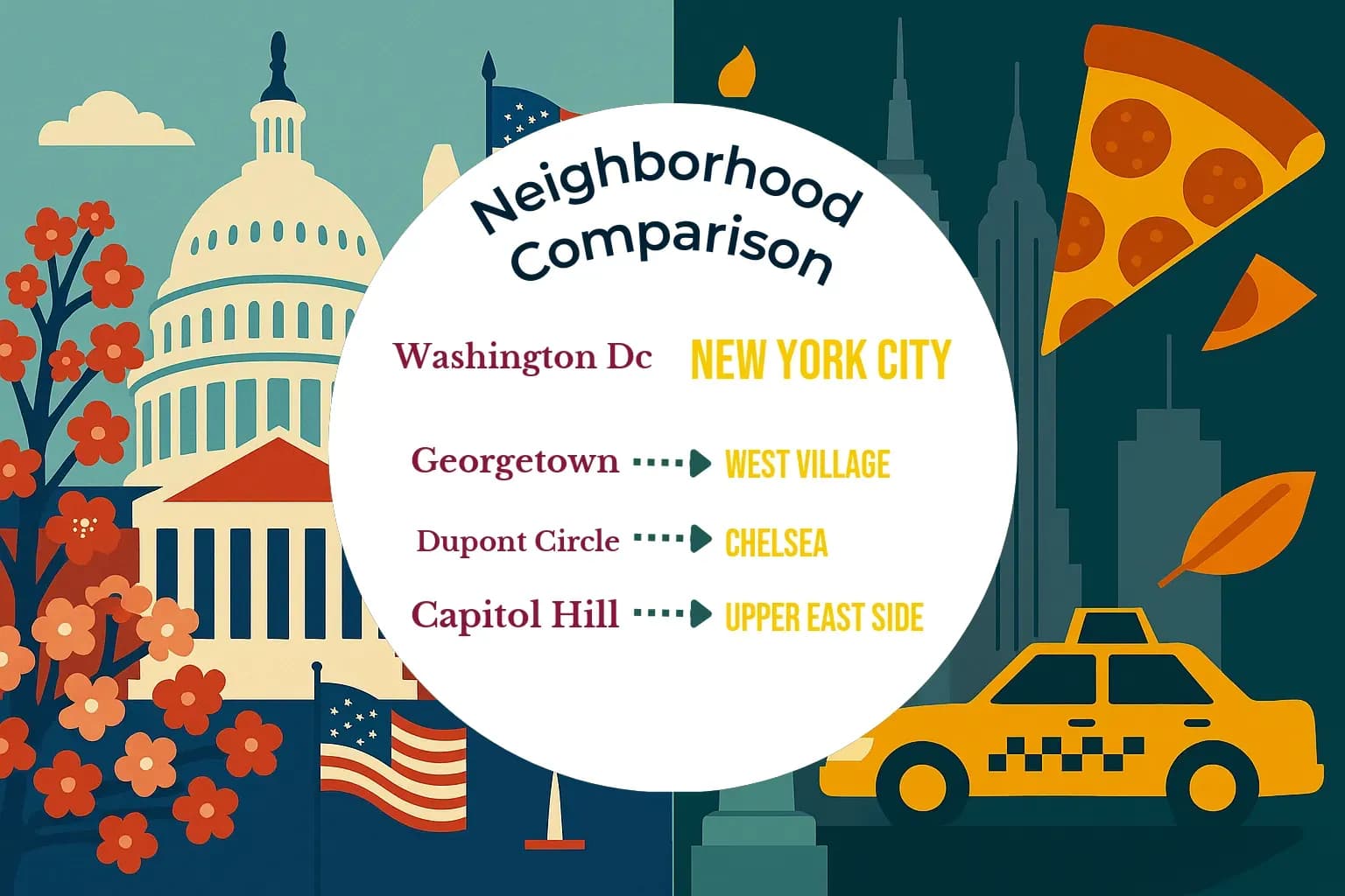 Washington DC vs New York City Neighborhood Comparison