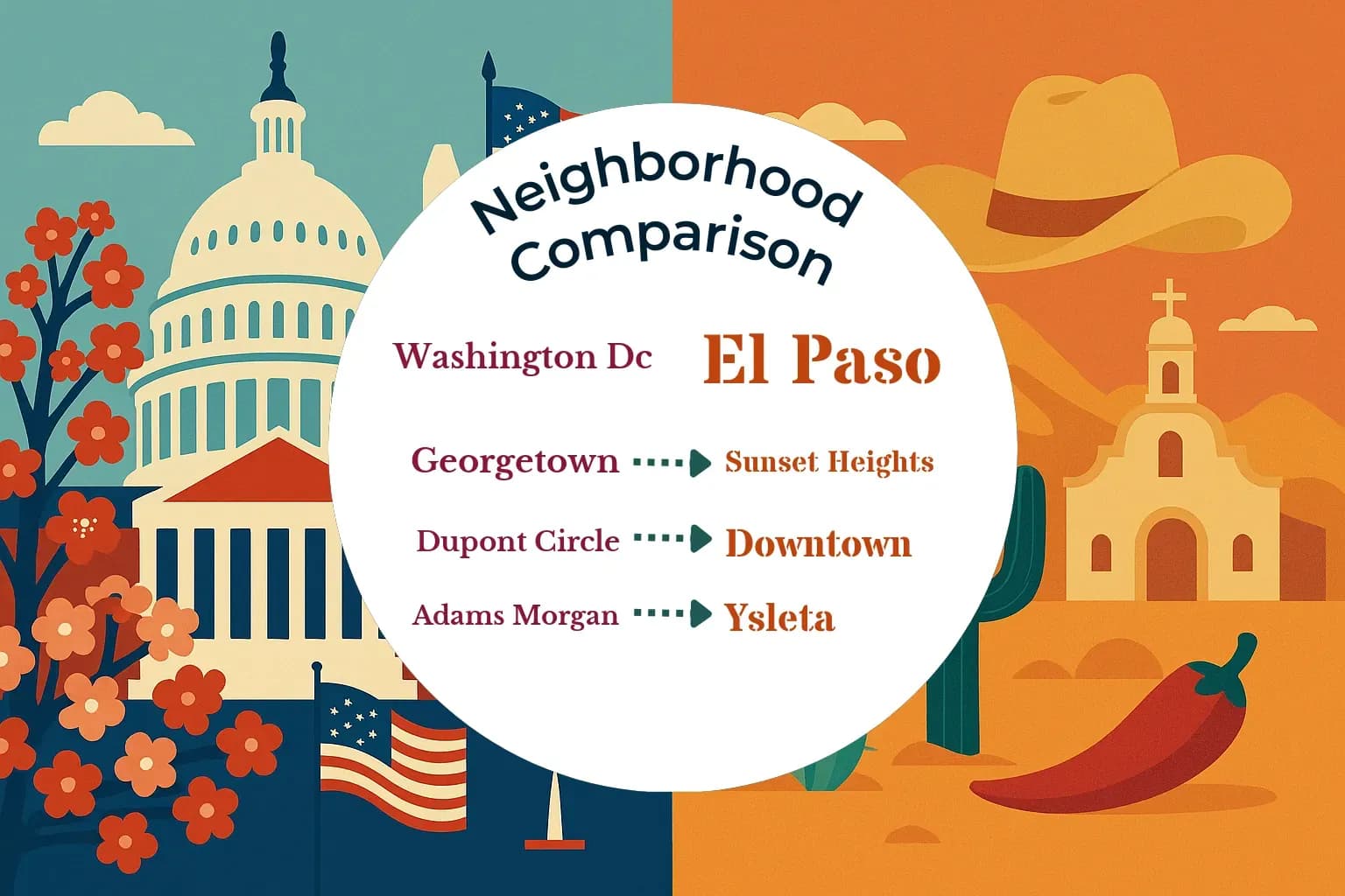 Washington DC vs El Paso Neighborhood Comparison