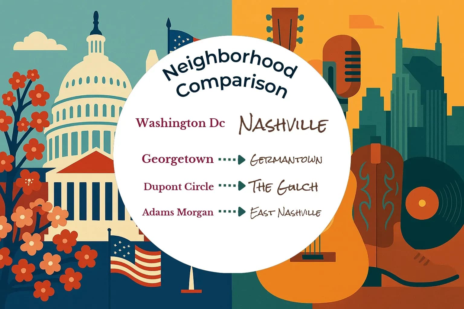 Washington DC vs Nashville Neighborhood Comparison
