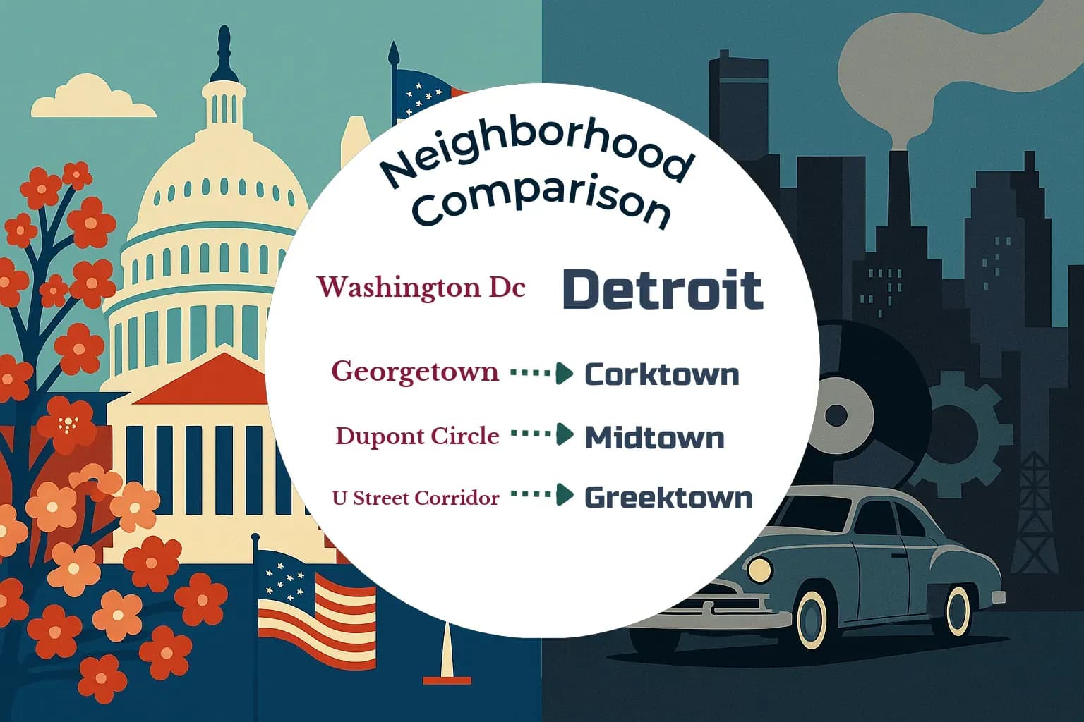 Washington DC vs Detroit Neighborhood Comparison