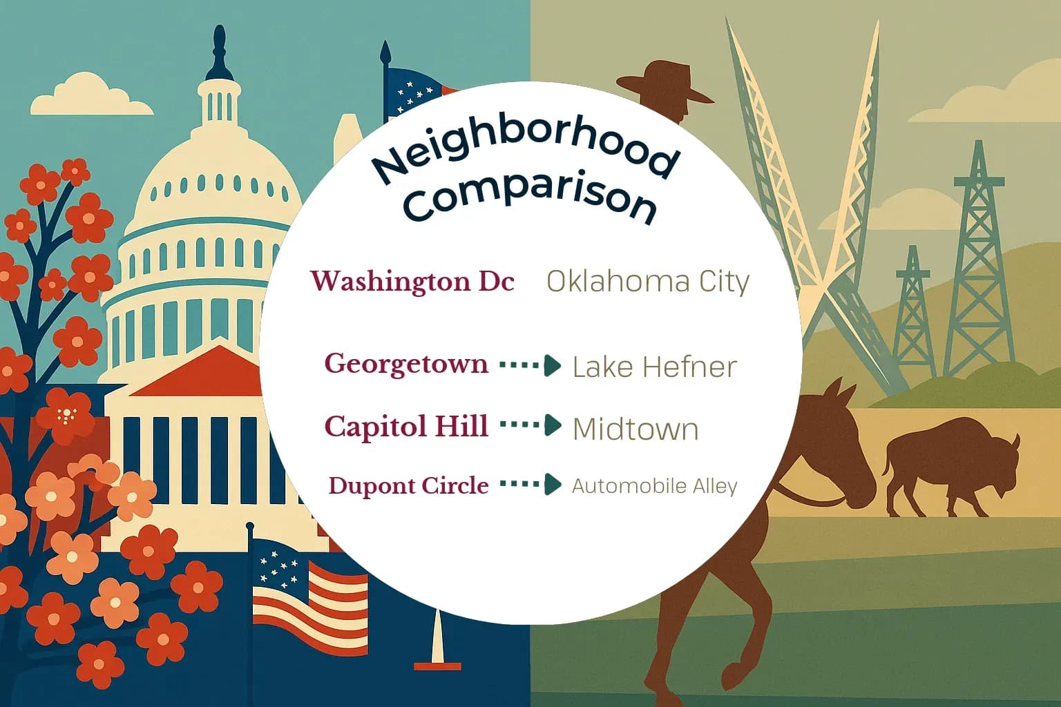 Washington DC vs Oklahoma City Neighborhood Comparison
