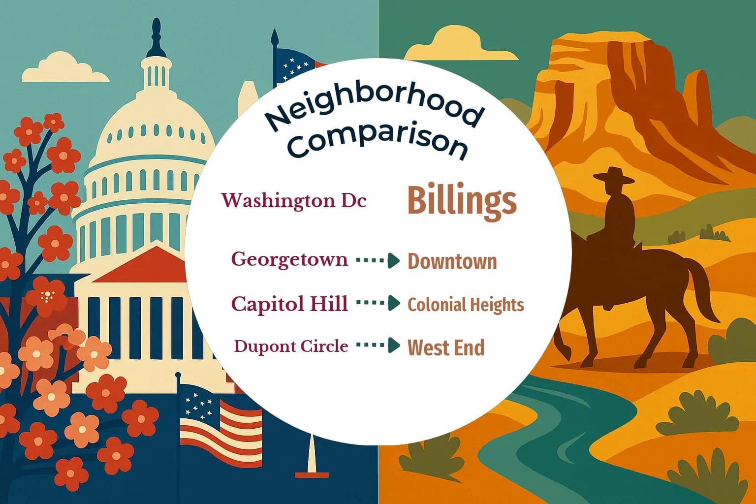 Washington DC vs Billings Neighborhood Comparison
