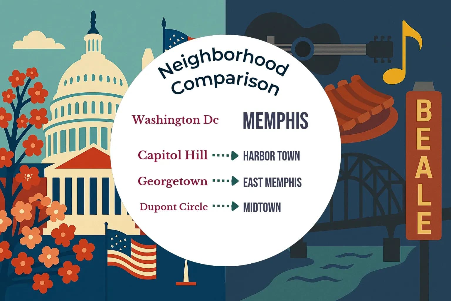 Washington DC vs Memphis Neighborhood Comparison