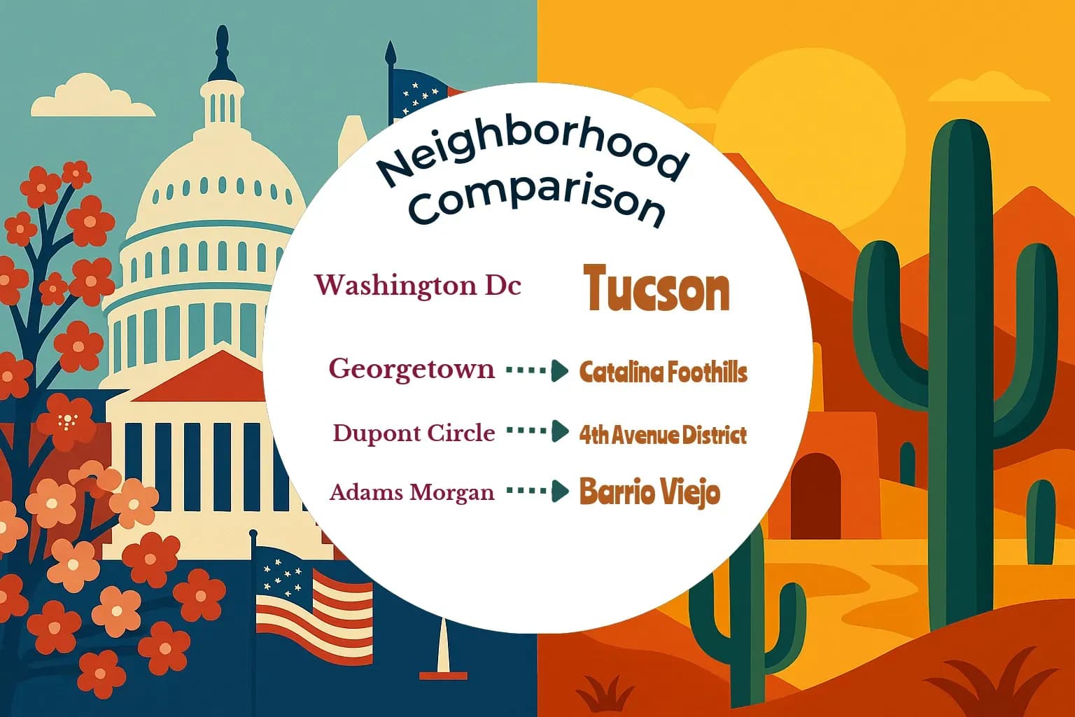 Washington DC vs Tucson Neighborhood Comparison
