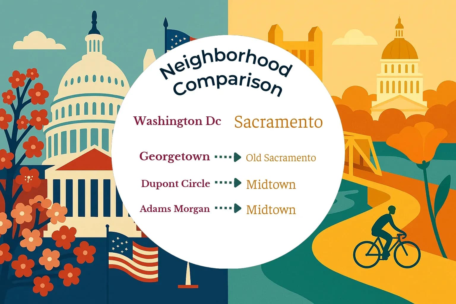 Washington DC vs Sacramento Neighborhood Comparison