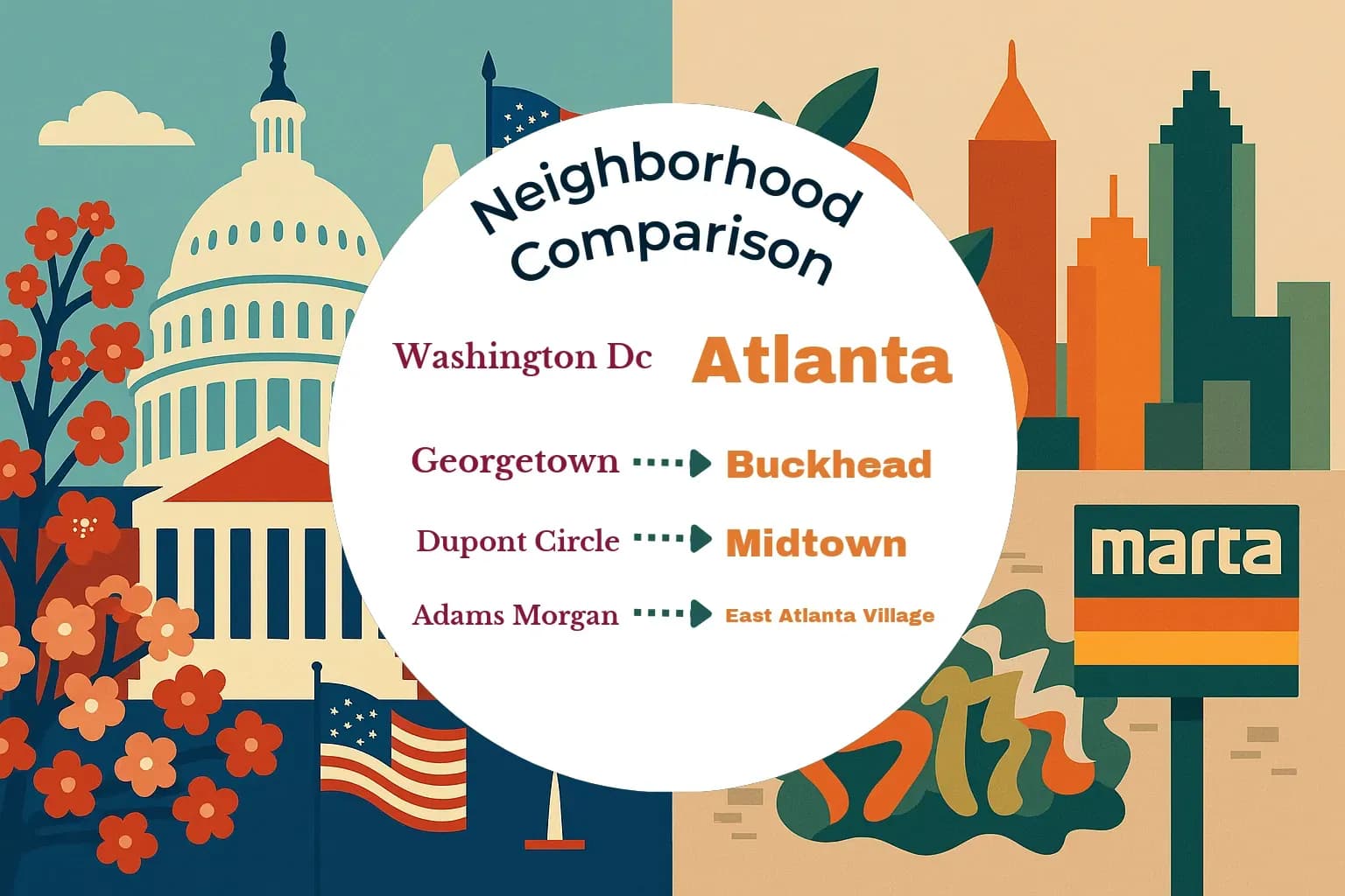 Washington DC vs Atlanta Neighborhood Comparison