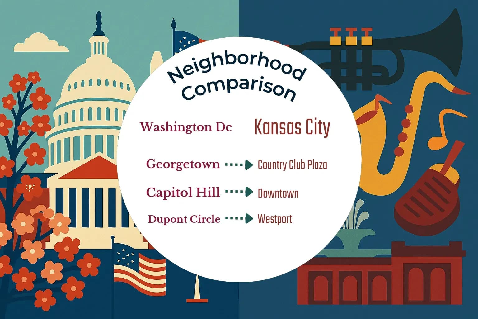 Washington DC vs Kansas City Neighborhood Comparison