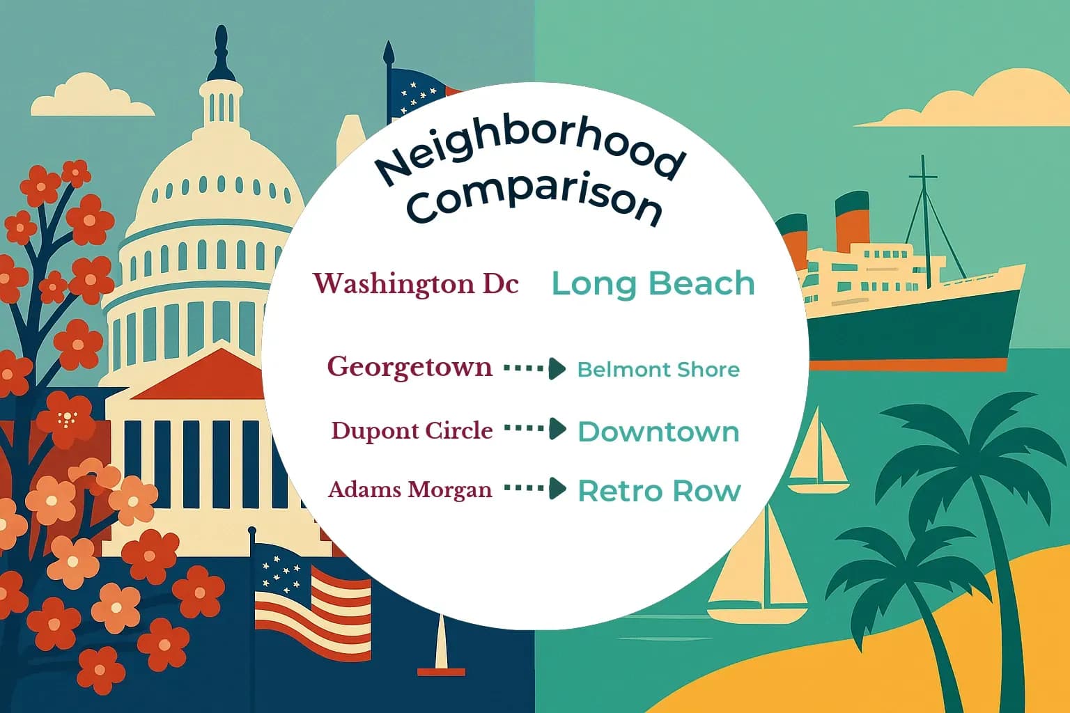 Washington DC vs Long Beach Neighborhood Comparison