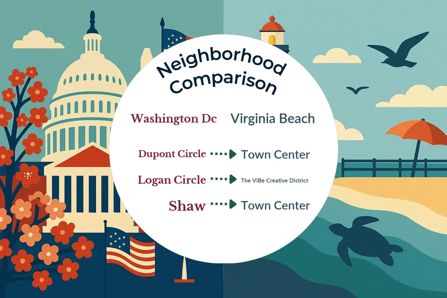 Washington DC vs Virginia Beach Neighborhood Comparison