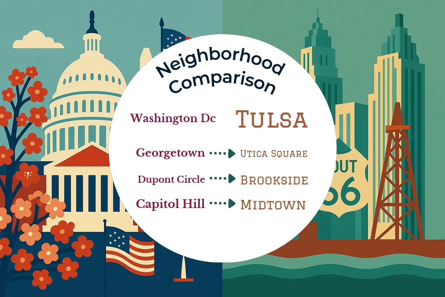 Washington DC vs Tulsa Neighborhood Comparison
