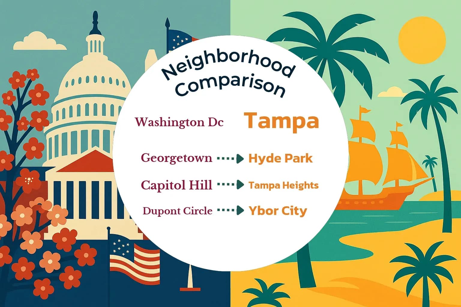 Washington DC vs Tampa Neighborhood Comparison