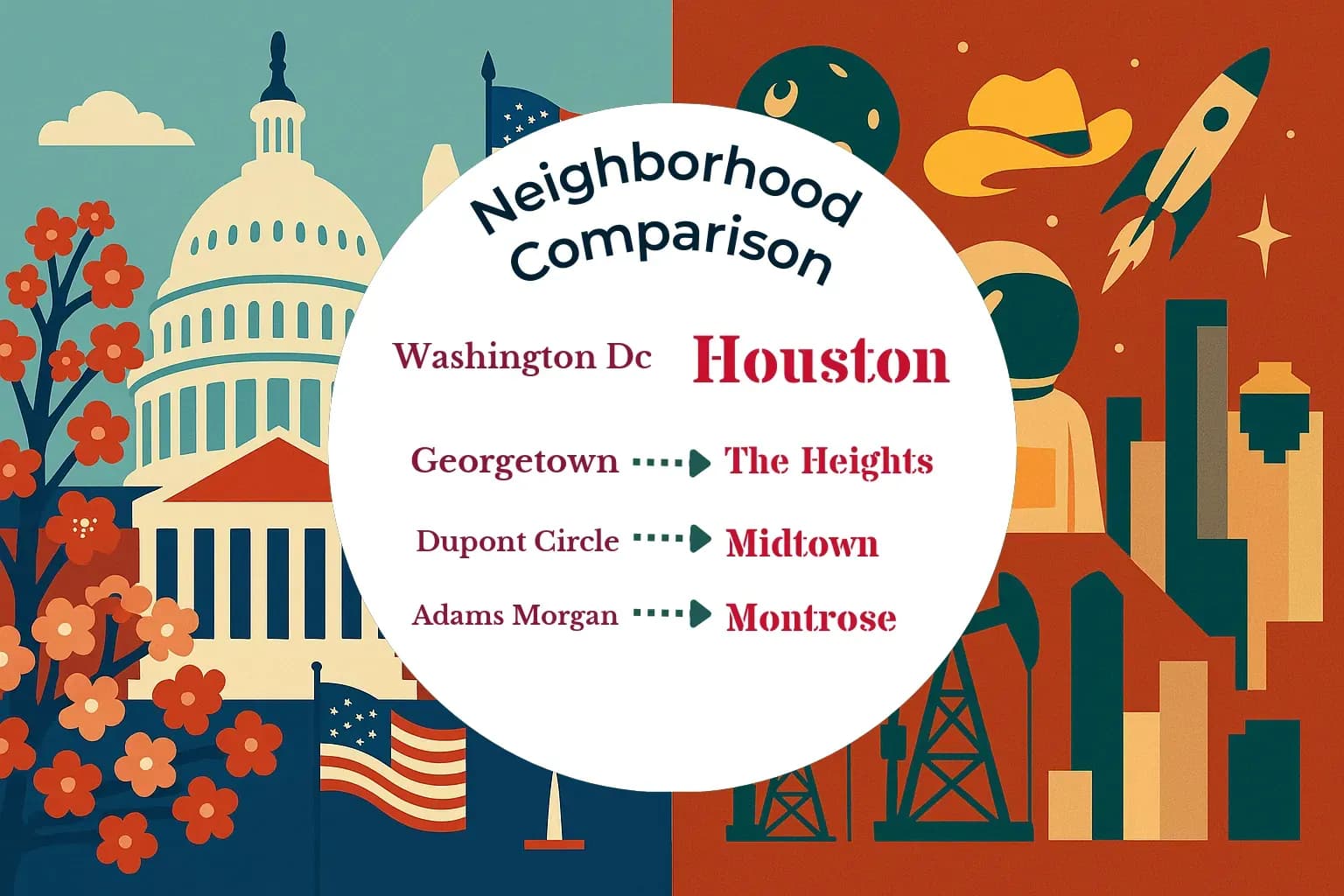 Washington DC vs Houston Neighborhood Comparison
