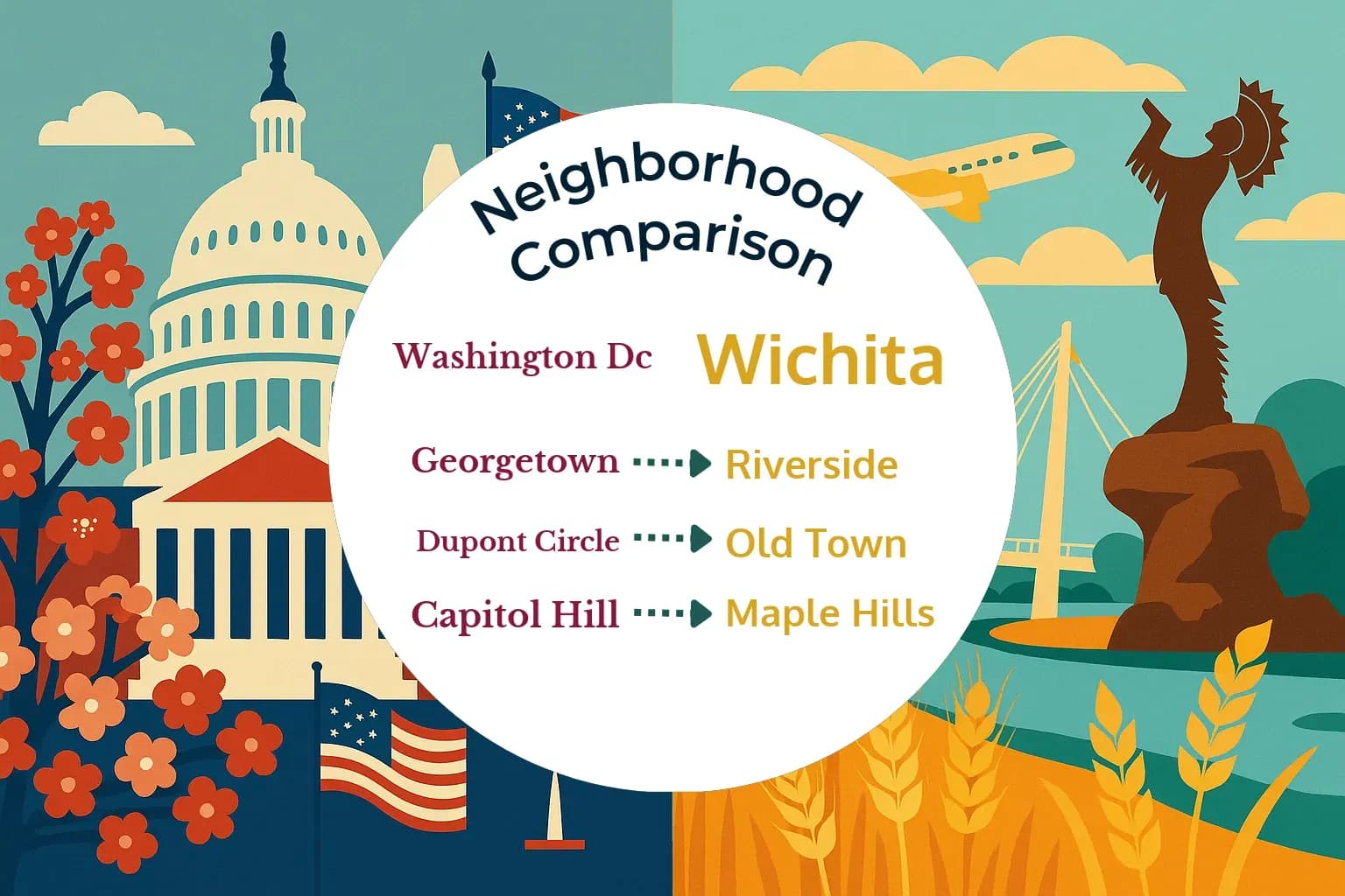 Washington DC vs Wichita Neighborhood Comparison