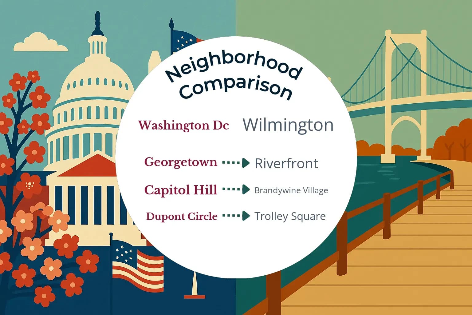 Washington DC vs Wilmington Neighborhood Comparison