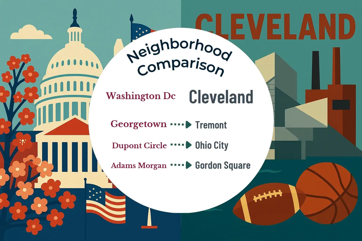 Washington DC vs Cleveland Neighborhood Comparison