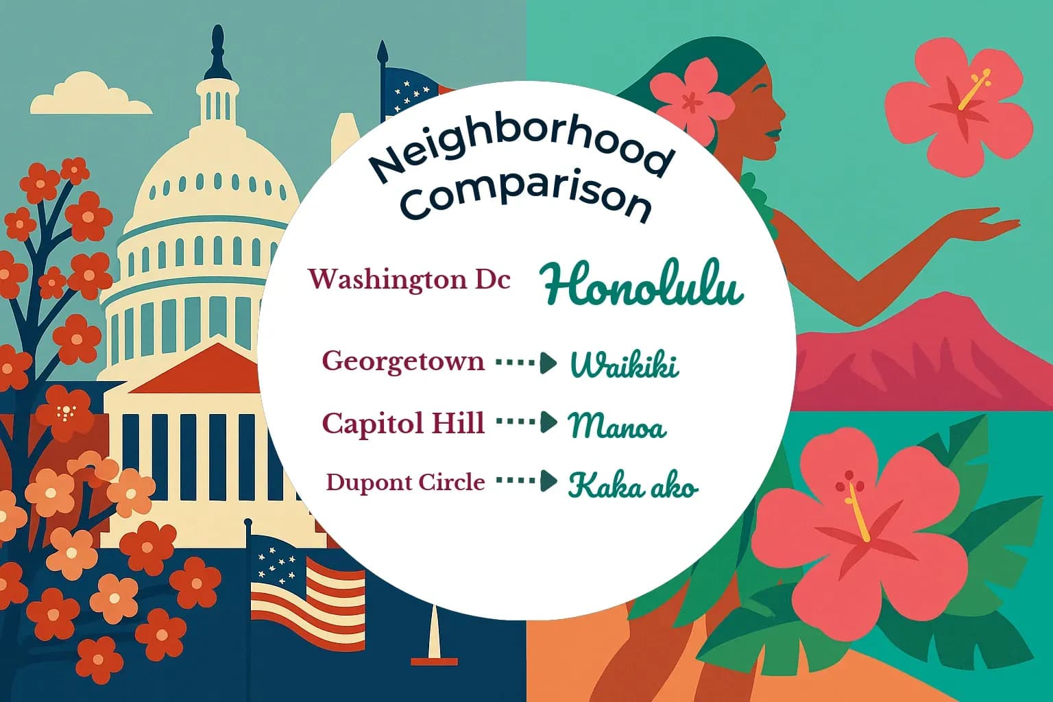 Washington DC vs Honolulu Neighborhood Comparison