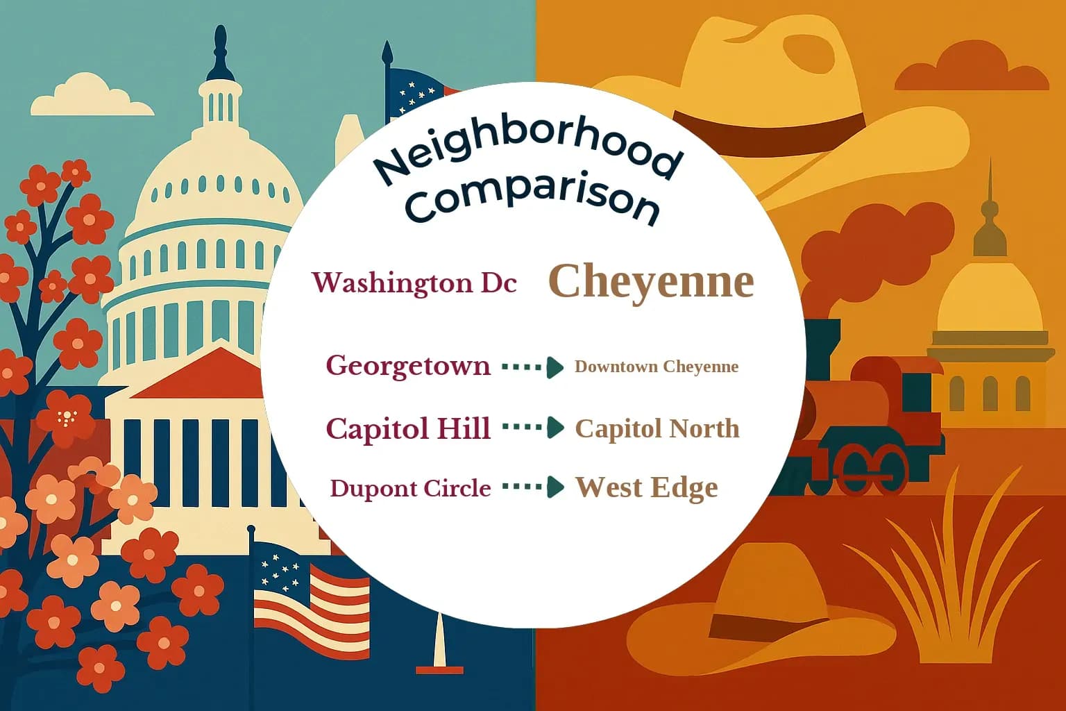 Washington DC vs Cheyenne Neighborhood Comparison