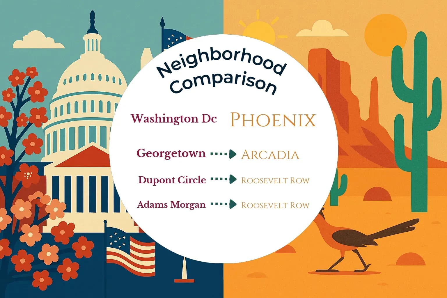 Washington DC vs Phoenix Neighborhood Comparison
