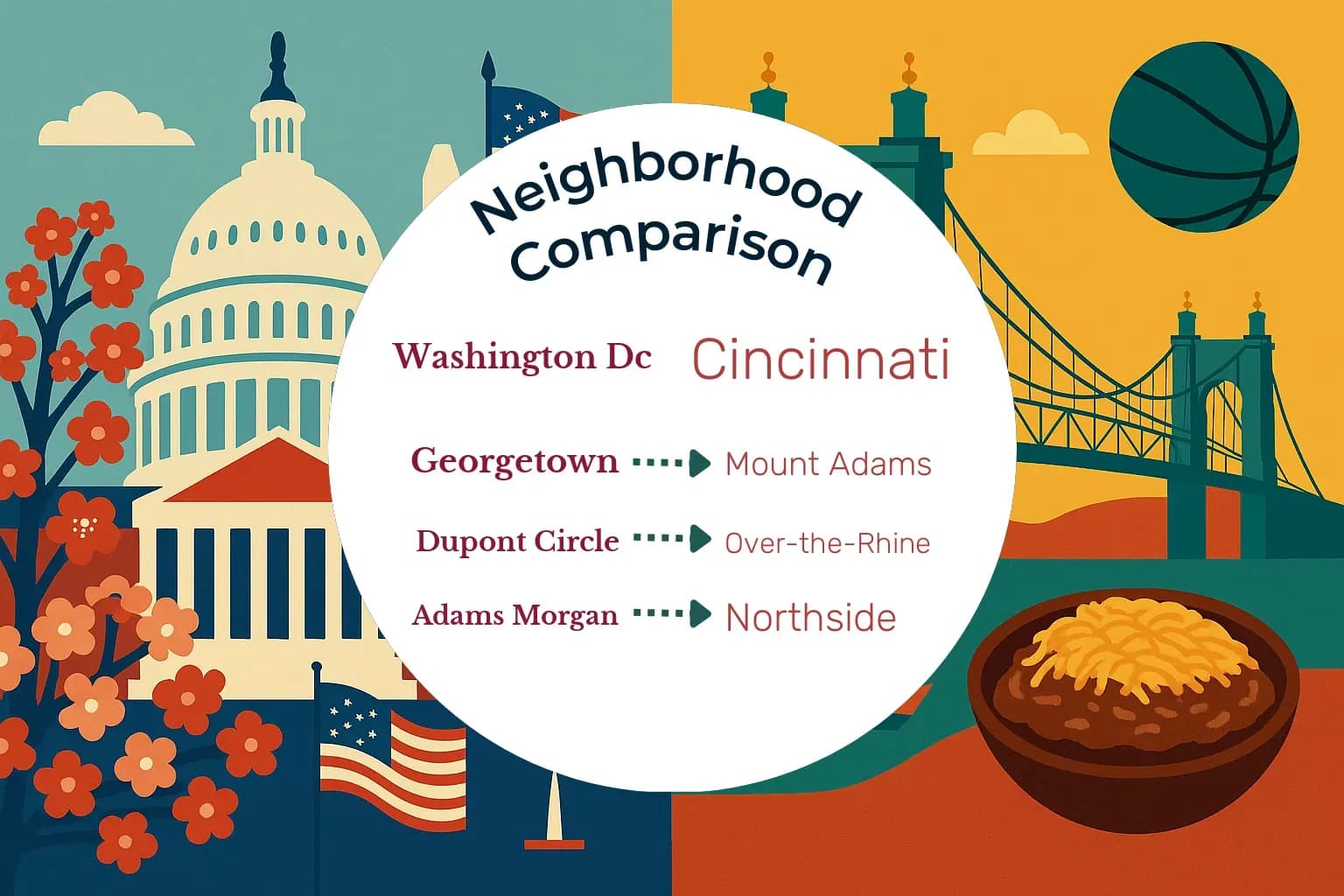 Washington DC vs Cincinnati Neighborhood Comparison