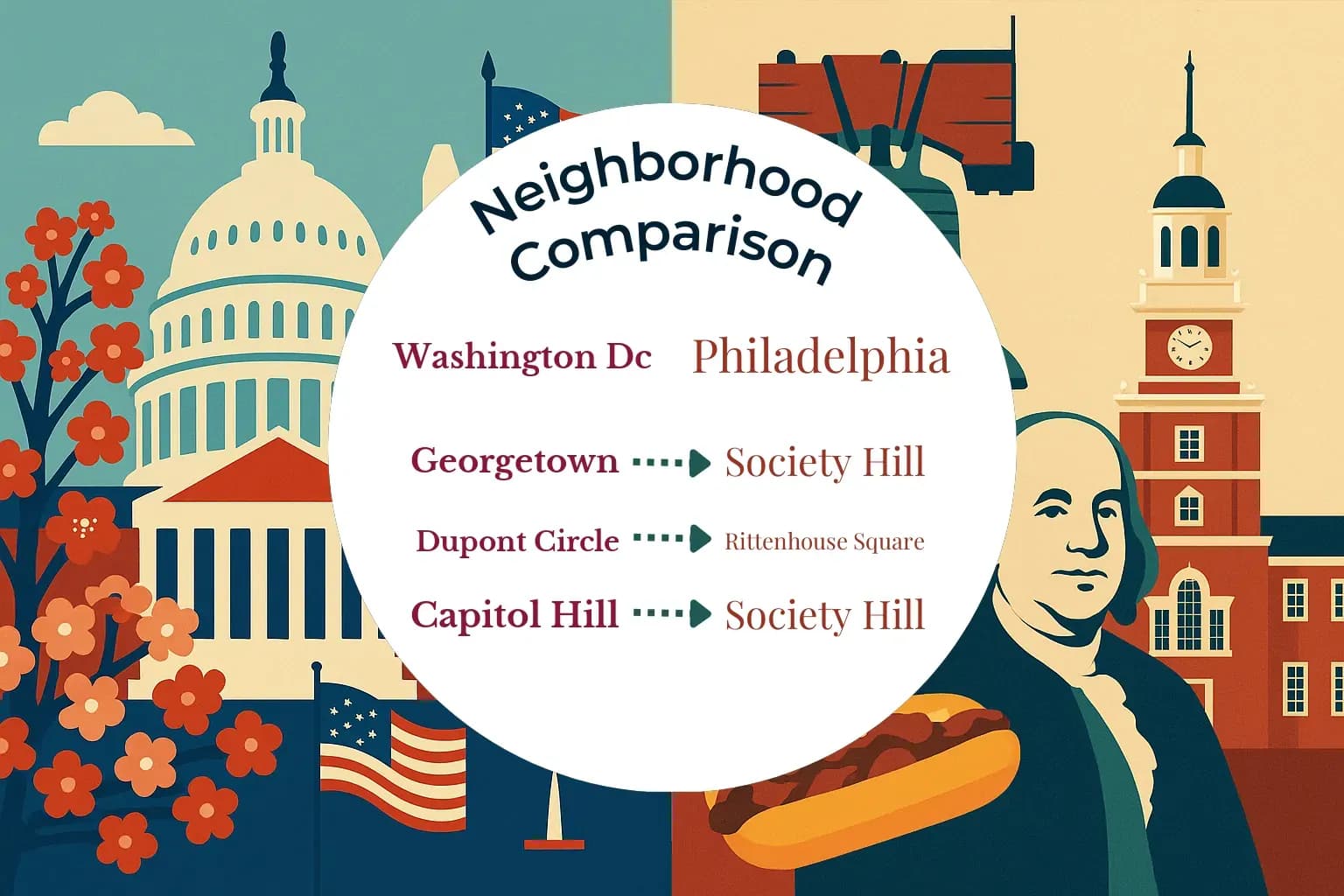 Washington DC vs Philadelphia Neighborhood Comparison