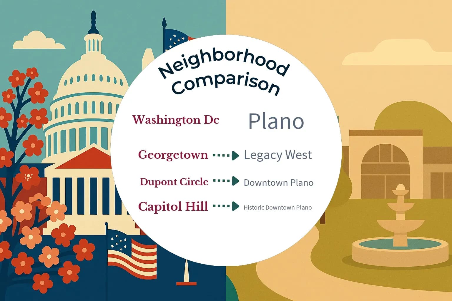 Washington DC vs Plano Neighborhood Comparison