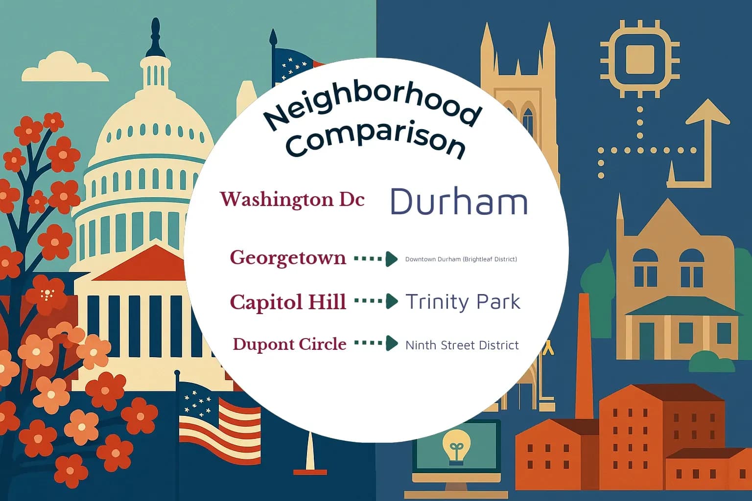 Washington DC vs Durham Neighborhood Comparison