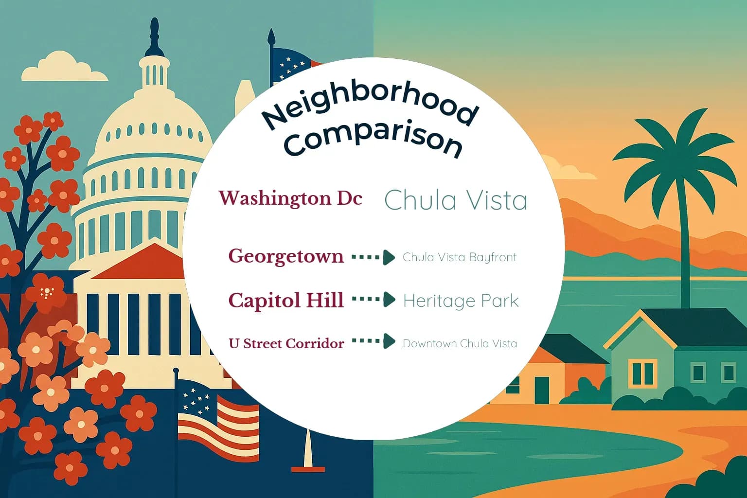 Washington DC vs Chula Vista Neighborhood Comparison