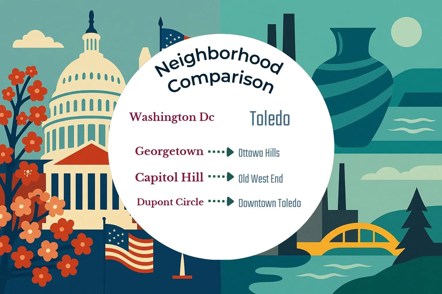 Washington DC vs Toledo Neighborhood Comparison