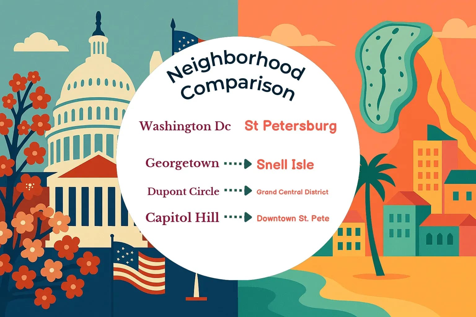 Washington DC vs St. Petersburg Neighborhood Comparison