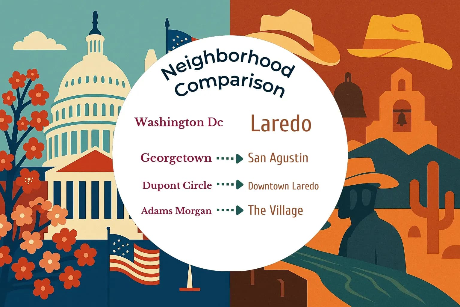 Washington DC vs Laredo Neighborhood Comparison