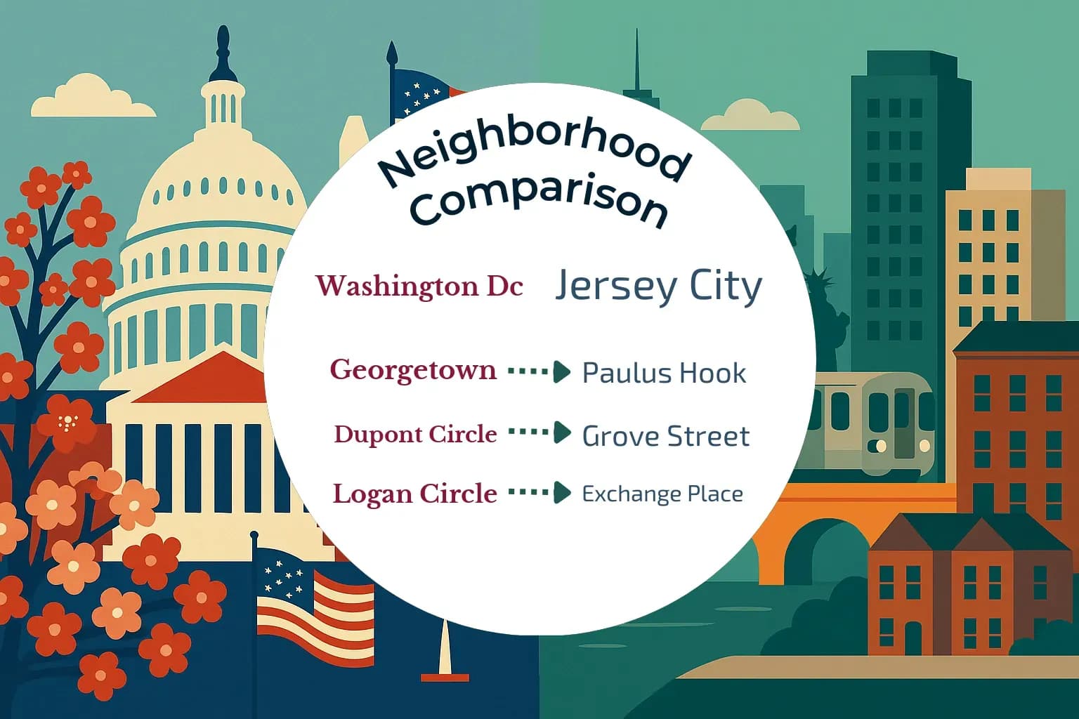 Washington DC vs Jersey City Neighborhood Comparison