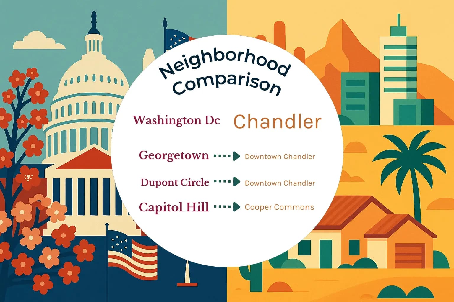 Washington DC vs Chandler Neighborhood Comparison