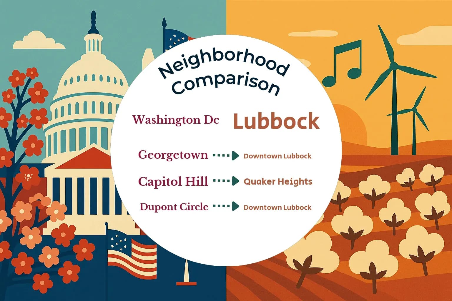 Washington DC vs Lubbock Neighborhood Comparison